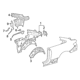 Mercedes-Benz OE - Quarter Panel - Inner Structure (Coupe)