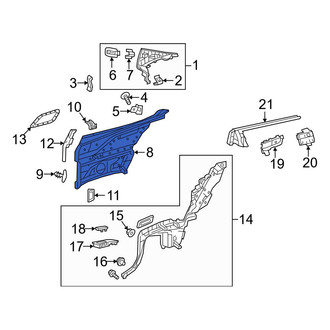 Mercedes-Benz OE - Rear Left Lower Interior Quarter Panel Trim Panel