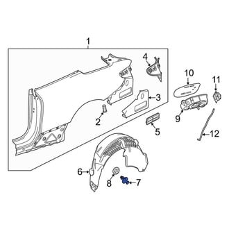 Mercedes-Benz OE - Quarter Panel Splash Shield Clip