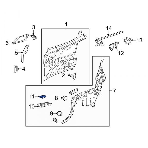 Seat Switch Panel Bezel