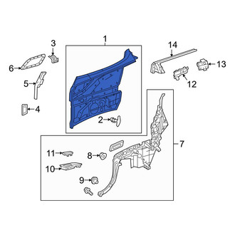Mercedes-Benz OE - Rear Left Lower Interior Quarter Panel Trim Panel