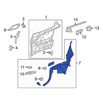 Mercedes-Benz OE - Rear Left Lower Interior Quarter Panel Trim Panel