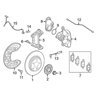 Mercedes-Benz OE - Rear Suspension - Brake Components (Convertible / Coupe)