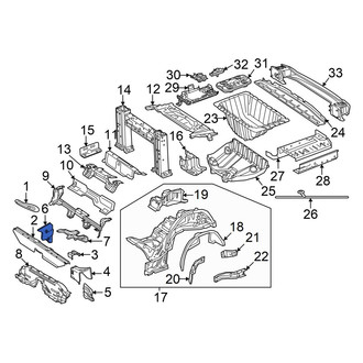 Mercedes-Benz OE - Rear Left Floor Pan Reinforcement
