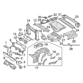 Mercedes-Benz OE - Rear Body & Floor - Floor & Rails (Convertible)