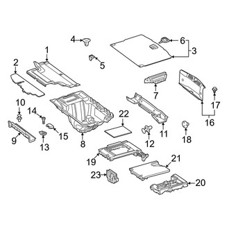 Mercedes-Benz OE - Rear Body & Floor - Interior Trim (Floor Trim), (Convertible)
