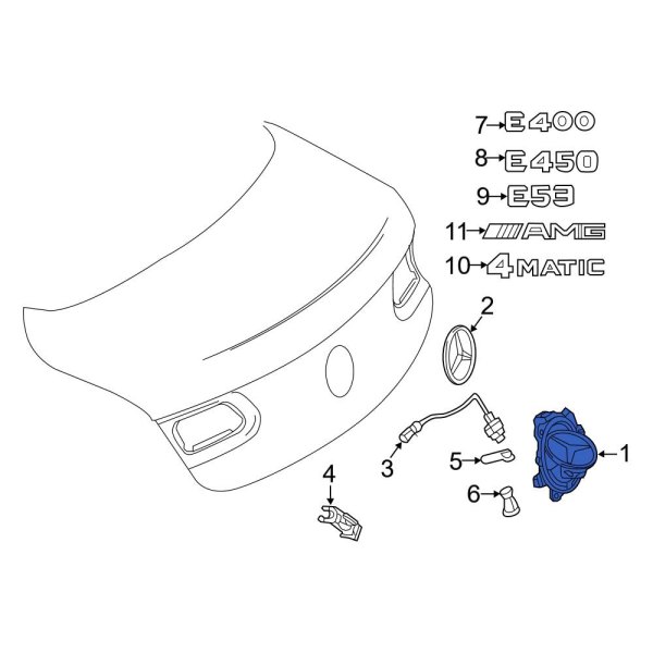 Mercedes-Benz OE 0997504600 - Rear Liftgate Latch Handle