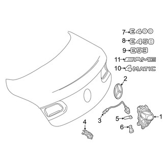 Mercedes-Benz OE - Trunk Lid - Exterior Trim (Convertible)