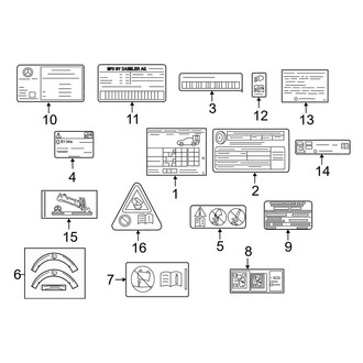 Mercedes-Benz OE - Information Labels - Labels (Convertible / Coupe)