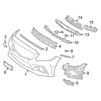 Mercedes-Benz OE - Front Bumper & Grille - Bumper Cover (W/O AMG Line Package), (Convertible / Coupe)