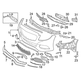 Mercedes-Benz OE - Front Bumper & Grille - Bumper Cover (With Sport/AMG Line Package), (Convertible / Coupe)