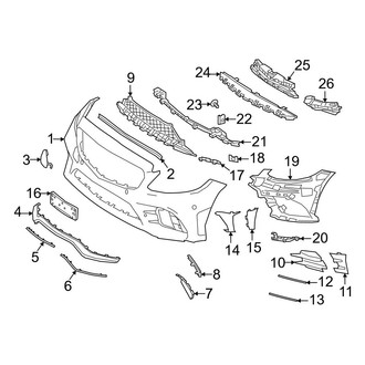 Mercedes-Benz OE - Front Bumper & Grille - Bumper Cover (Convertible / Coupe)