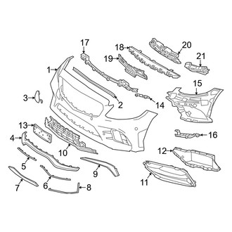 Mercedes-Benz OE - Front Bumper & Grille - Bumper Cover (Convertible / Coupe)