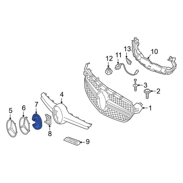 Mercedes-Benz OE 2058806406 - Front Grille Emblem