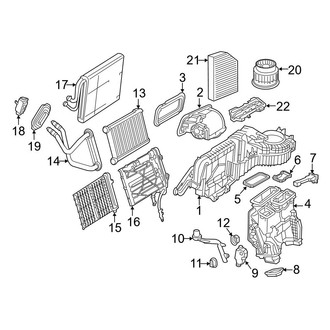 Mercedes-Benz OE - Air Conditioner & Heater - Evaporator & Heater Components (Convertible / Coupe)