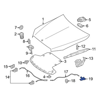 Mercedes-Benz OE - Front Hood Release Handle