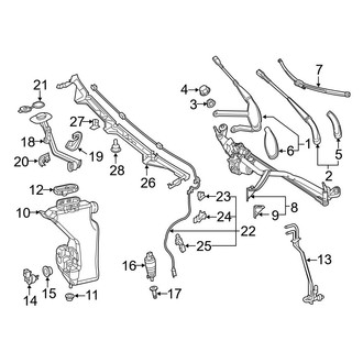 Mercedes-Benz OE - Windshield - Wiper & Washer Components (Convertible / Coupe)