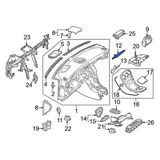 Mercedes-Benz OE - Center Right Instrument Panel Molding