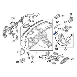 Mercedes-Benz OE - Center Left Instrument Panel Molding