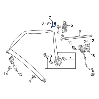 Mercedes-Benz OE - Left Seat Belt Guide Bracket