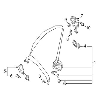 Mercedes-Benz OE - Restraint Systems - Rear Seat Belts (Convertible)