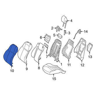 Mercedes-Benz OE - Front Right Seat Back Cushion Cover