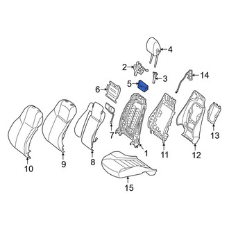 Mercedes-Benz OE - Front Left Headrest Cover