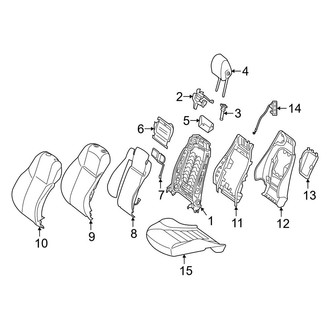 Mercedes-Benz OE - Seats & Tracks - Passenger Seat Components (W/O AMG Performance Seats), (Convertible / Coupe)