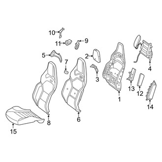 Mercedes-Benz OE - Seats & Tracks - Passenger Seat Components (With AMG Performance Seats), (Convertible / Coupe)