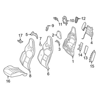 Mercedes-Benz OE - Seats & Tracks - Passenger Seat Components (With AMG Performance Seats), (Convertible / Coupe)