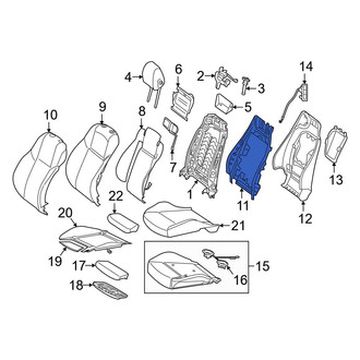 Mercedes-Benz OE - Front Left Seat Back Reinforcement Plate