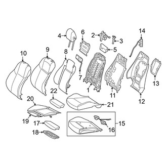 Mercedes-Benz OE - Seats & Tracks - Driver Seat Components (W/O AMG Performance Seats), (Convertible / Coupe)