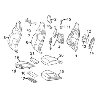 Mercedes-Benz OE - Seats & Tracks - Driver Seat Components (With AMG Performance Seats), (Convertible / Coupe)