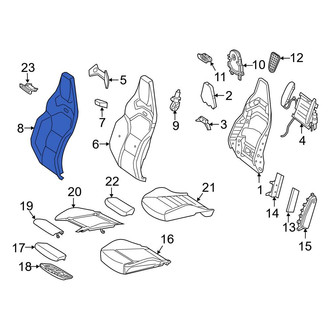 Mercedes-Benz OE - Front Left Seat Back Cushion Cover
