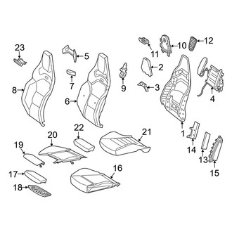 Mercedes-Benz OE - Seats & Tracks - Driver Seat Components (With AMG Performance Seats)