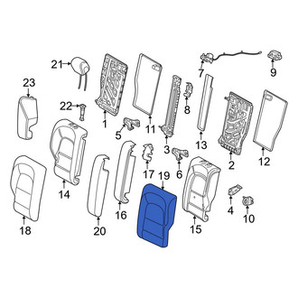 Mercedes-Benz OE - Rear Left Seat Back Cushion Cover