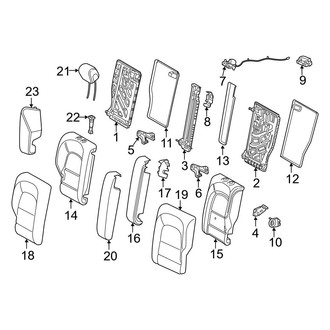 Mercedes-Benz OE - Seats & Tracks - Rear Seat Components (Seat Back Components), (Coupe)