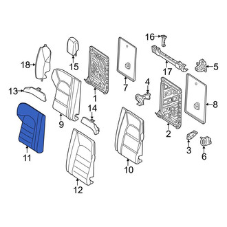 Mercedes-Benz OE - Rear Right Seat Back Cushion Cover