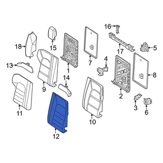 Mercedes-Benz OE - Rear Left Seat Back Cushion Cover