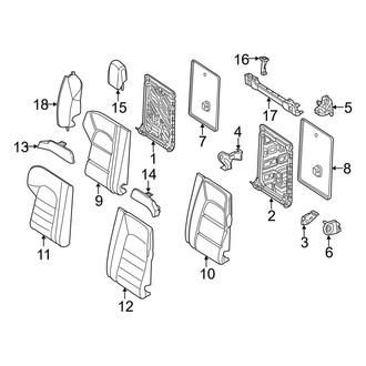 Mercedes-Benz OE - Seats & Tracks - Rear Seat Components (Seat Back Components), (Convertible)