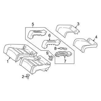 Mercedes-Benz OE - Seats & Tracks - Rear Seat Components (Seat Cushion Components), (Convertible)
