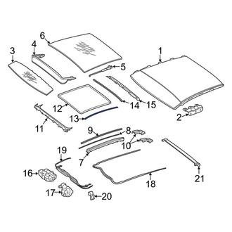 Mercedes-Benz OE - Front Left Sunroof Glass Seal