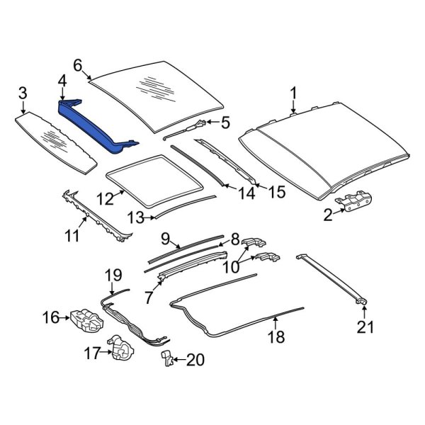 MercedesBenz OE 238780110064 Sunroof Deflector