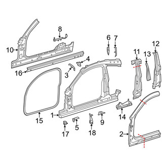 Mercedes-Benz OE - Pillars, Rocker & Floor - Aperture Panel (Coupe)