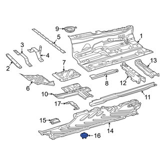 Mercedes-Benz OE - Floor Pan Splash Shield Nut
