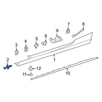 Mercedes-Benz OE - Rocker Panel Molding Rivet