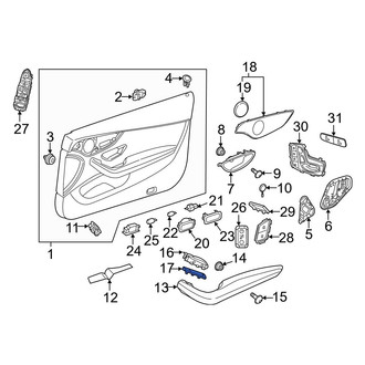 Mercedes-Benz OE - Rear Door Window Switch