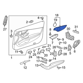 Mercedes-Benz OE - Front Left Door Trim Molding
