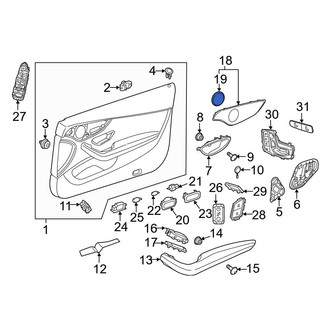 Mercedes-Benz OE - Front Speaker Cover