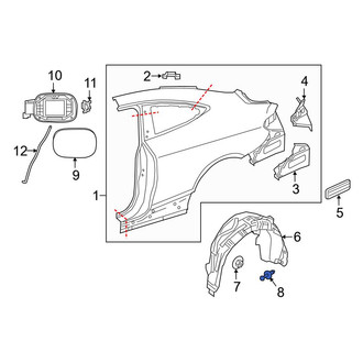 Mercedes-Benz OE - Quarter Panel Splash Shield Rivet